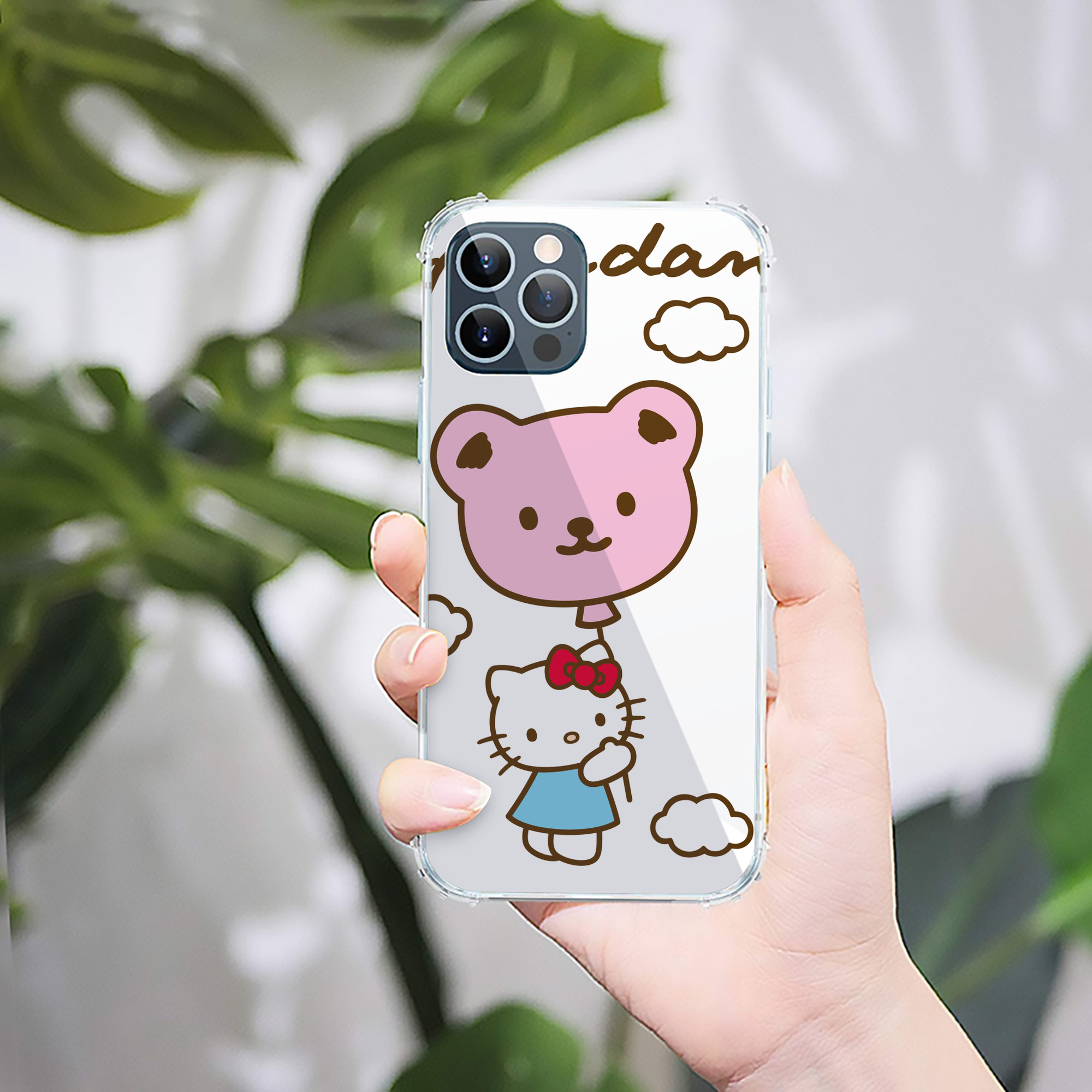 （画像用） Hello Kitty ハローキティ 【iPhone 12シリーズ対応】透明スマホケース（クリアソフトケース）